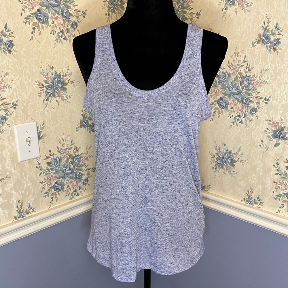 Victoria’s Secret Light Blue Heathered Backless Tank Top, Size S